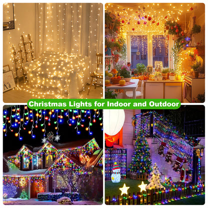 Unicozin 262FT 800 LED Color Changing Christmas Lights, Waterproof Indoor Outdoor Tree Fairy Lights Warm White & Multicolor 11 Modes with Timer Remote